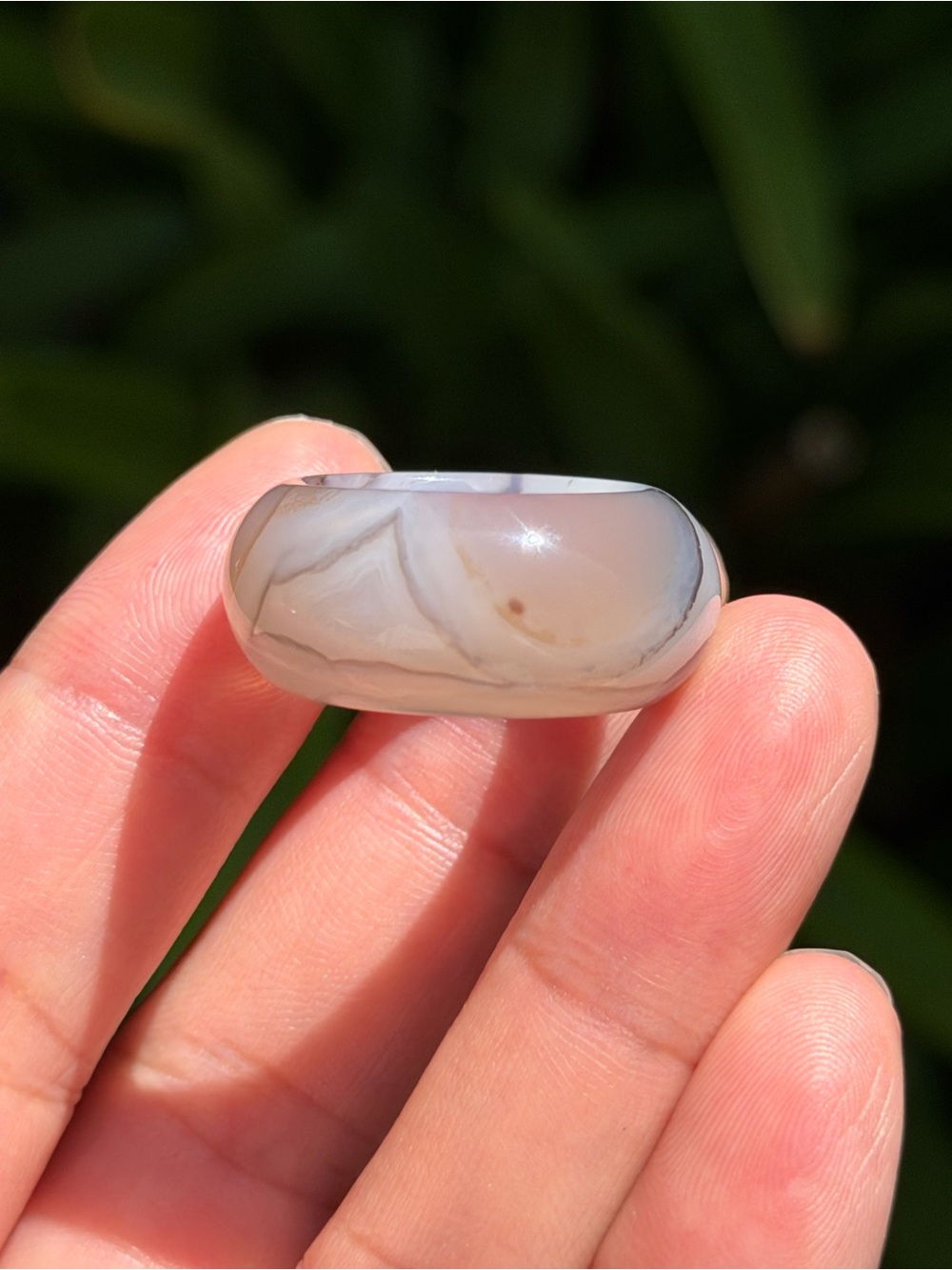 Neutral Agate Dome Ring Palo
